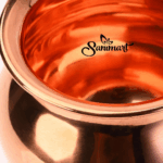 Solid Copper Pooja Kalash Lota with Matka Shaped Shine Design, for Poojan Worship Temple Home (300 ML) - Image 5