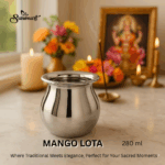 Sanimart Stainless Steel Mango Lota Kalash Chambu Silver, Ideal for Pooja, Pongal, Weddings, and Karvachauth Rituals - 280ml Size - Image 3