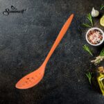 Sanimart 1-Piece Silicone Slotted Spoon – Heat-Resistant Skimmer for Poached Eggs, Cooking, and Straining, with Hanging Hole for Kitchen, Restaurant &Bar Use - Image 3