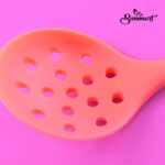 Sanimart 1-Piece Silicone Slotted Spoon – Heat-Resistant Skimmer for Poached Eggs, Cooking, and Straining, with Hanging Hole for Kitchen, Restaurant &Bar Use - Image 4
