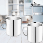 Sanimart Stainless Steel Double-Wall Sober Tea and Coffee Mug Set, Medium, Set of 2 Pcs (180ml) - Image 6