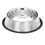 Pet Feeding Sanimart Stainless Steel Bowl for Dogs, Cats & Any Pets I Non-Skid Rubber Bottom Food/Water Bowl I Non-Toxic & 100% Safe for Pets (1000 ML)