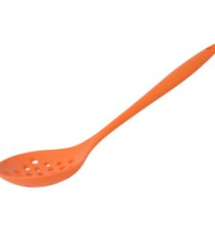 Sanimart 1-Piece Silicone Slotted Spoon – Heat-Resistant Skimmer for Poached Eggs, Cooking, and Straining, with Hanging Hole for Kitchen, Restaurant &Bar Use
