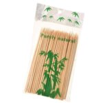 Sanimart Bamboo Skewers Sticks 10 inches 4mm Pack of 100 | Barbeque Stick for Microwave Oven & Pan | Skewers for Grilling Kabab Stick | Barbeque Grill Wooden Stick | Barbeque...
