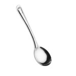 Sanimart Basting Cutlery Oval Stainless Steel Serving Spoon – Silver (4)