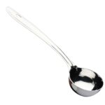Sanimart Food-Grade Stainless Steel Deep Ladle | Long-Handled Karchi/Milk Ladle/Soup Ladle for Cooking, Serving, and Pouring Gravies, Dal, Curries, and Soups (Plus 2)