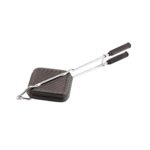 Sanimart Gas Grill Toaster Sandwich Maker | Non-Stick Aluminium Grill | Set of 1 | Regular | Black | Gas Stove Compatible