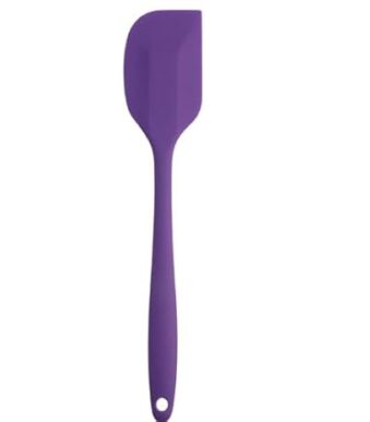 Sanimart Large Heat-Resistant Silicone Spatula | Multipurpose Spatula for Cooking, Baking & Non-Stick Use (Purple)