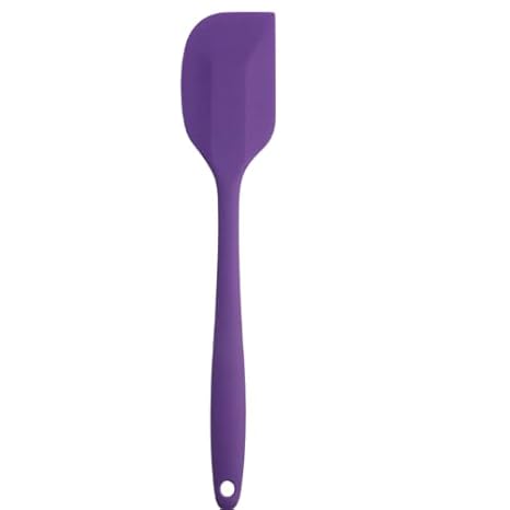 Sanimart Large Heat-Resistant Silicone Spatula | Multipurpose Spatula for Cooking, Baking & Non-Stick Use (Purple)
