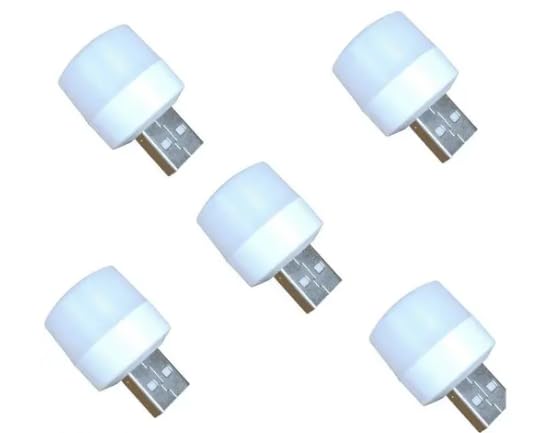 Sanimart Plug-in USB LED Night Light - Flexible Mini LED Ambient Light for Car, Indoor, Outdoor, Reading, Kitchen, and Sleep (5 pcs)