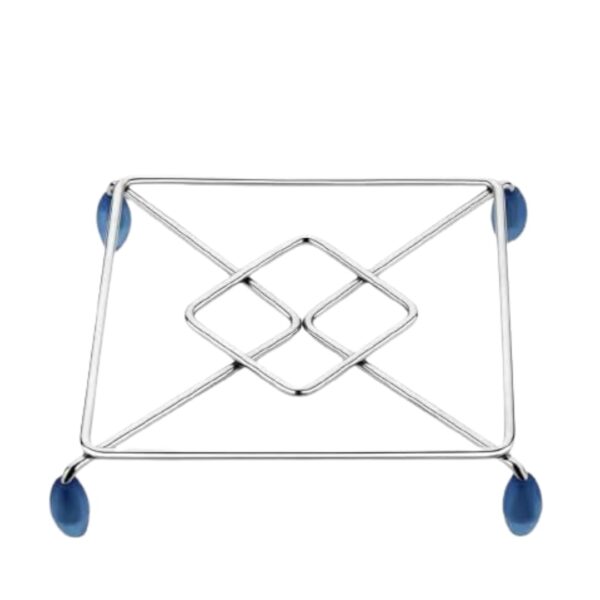 Sanimart Square Stainless Steel Heat-Resistant Trivet Hot Pot Stand, Tawa Holder Mirror Trivet (Pack of 1) (3)