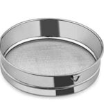 Sanimart Stainless Steel Atta Chalni, Flour Sieve, Spice and Food Strainer for Kitchen (Silver, Pack of 1) (9)