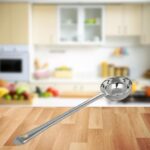 Sanimart Stainless Steel Deep Ladle – Soup, Milk, and Cooking Serving Spoon for Kitchen (1 Pack, Deep Karchi) Size 1