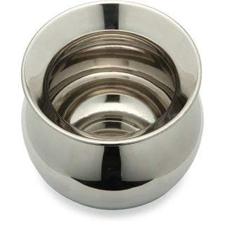 Sanimart Stainless Steel Ganga Sagar Lotaa Kalash Chambu Silver, Ideal for Pooja, Pongal, Weddings, and Karvachauth Rituals - 250ml Size