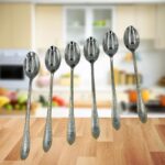 Sanimart Stainless Steel Gold Look Soda Spoon Set | Pack of 6