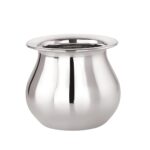 Sanimart Stainless Steel Mango Lota Kalash Chambu Silver, Ideal for Pooja, Pongal, Weddings, and Karvachauth Rituals - 280ml Size