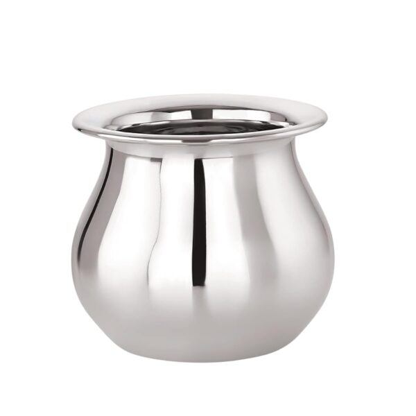 Sanimart Stainless Steel Mango Lota Kalash Chambu Silver, Ideal for Pooja, Pongal, Weddings, and Karvachauth Rituals - 280ml Size