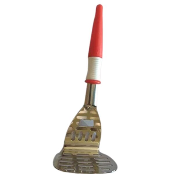 Sanimart Stainless Steel Pav Bhaji & Potato Masher for Kitchen | Heavy Duty Masher with Ergonomic Handle for Mashing Pav Bhaji, Potatoes, Vegetables, Beans, Fruits & More (Pack...