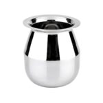 Sanimart Stainless Steel Payramid Lota Kalash Chambu Silver, Ideal for Pooja, Pongal, Weddings, and Karvachauth Rituals - 280ml Size