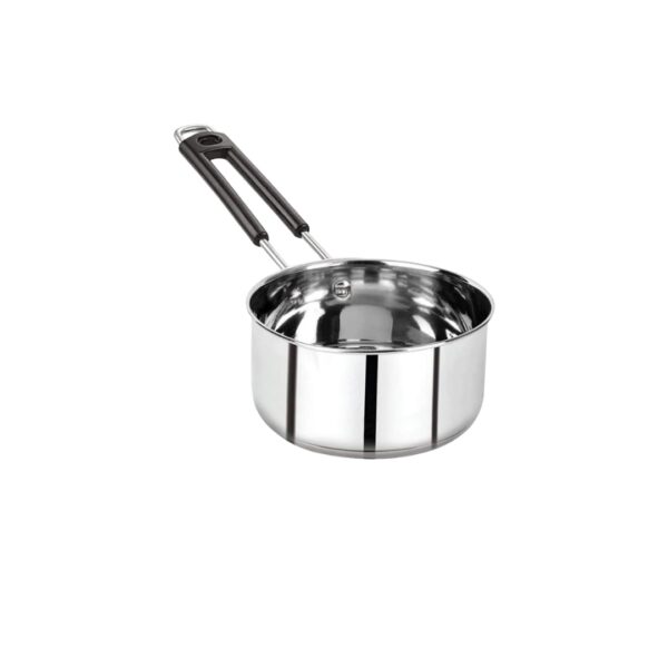 Sanimart Stainless Steel Sauce/Tea/Milk Pan | Induction & Gas Stove Compatible | Multipurpose Cooking Pan with Heat-Resistant Handle (600 ML)