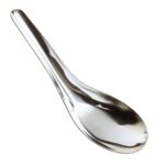Sanimart Stainless Steel Soup Spoons – Set of 3 | Asian & Chinese Style Ramen Spoons | Durable Tableware for Soup, Cereal, and Dining