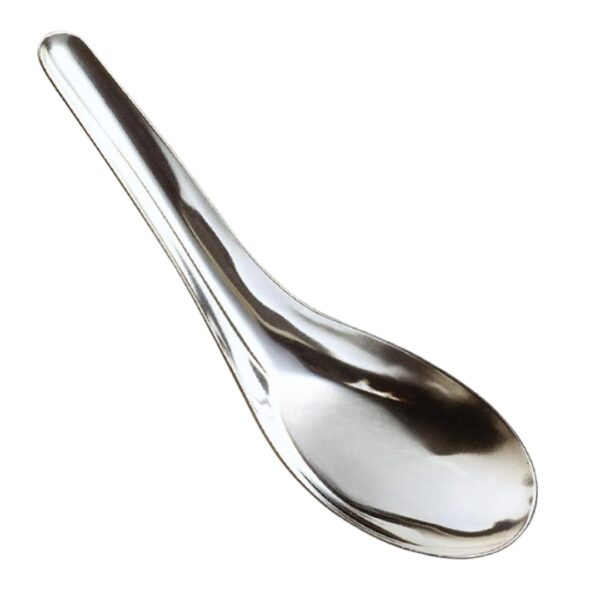 Sanimart Stainless Steel Soup Spoons – Set of 3 | Asian & Chinese Style Ramen Spoons | Durable Tableware for Soup, Cereal, and Dining