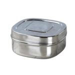 Sanimart Stainless Steel Square Lunch Box Dabba/Snacks Storage for Kitchen, School Lunch Box, Office Lunch Box (750 ML)