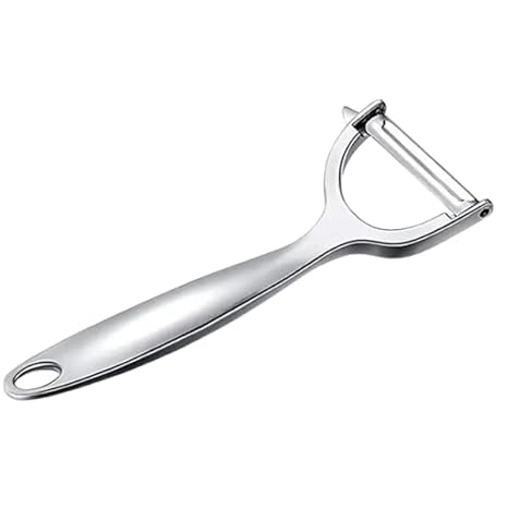 Sanimart Y-Shaped Vegetable & Fruit Peeler – Multipurpose Stainless Steel Blade Peeler (Silver)